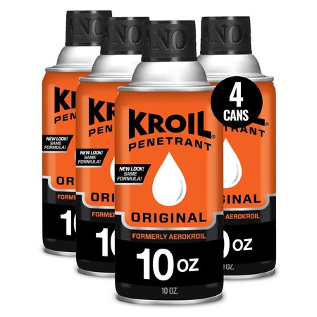 Kroil 10 Oz. Penetrant Original (aka AeroKroil), Penetrating Oil Aerosol, Penetrant, Multipurpose, 4PK AZKS102C4
